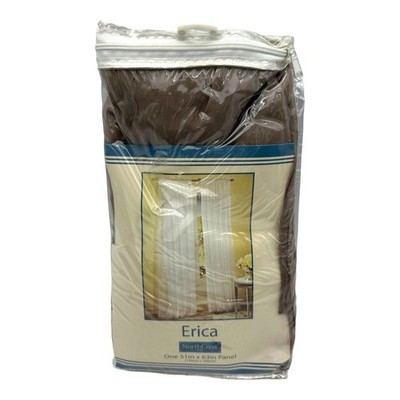 NorthCrest Home 51'' X 63'' Erica Taupe- 1 Panel Sheer Curtain Drapes