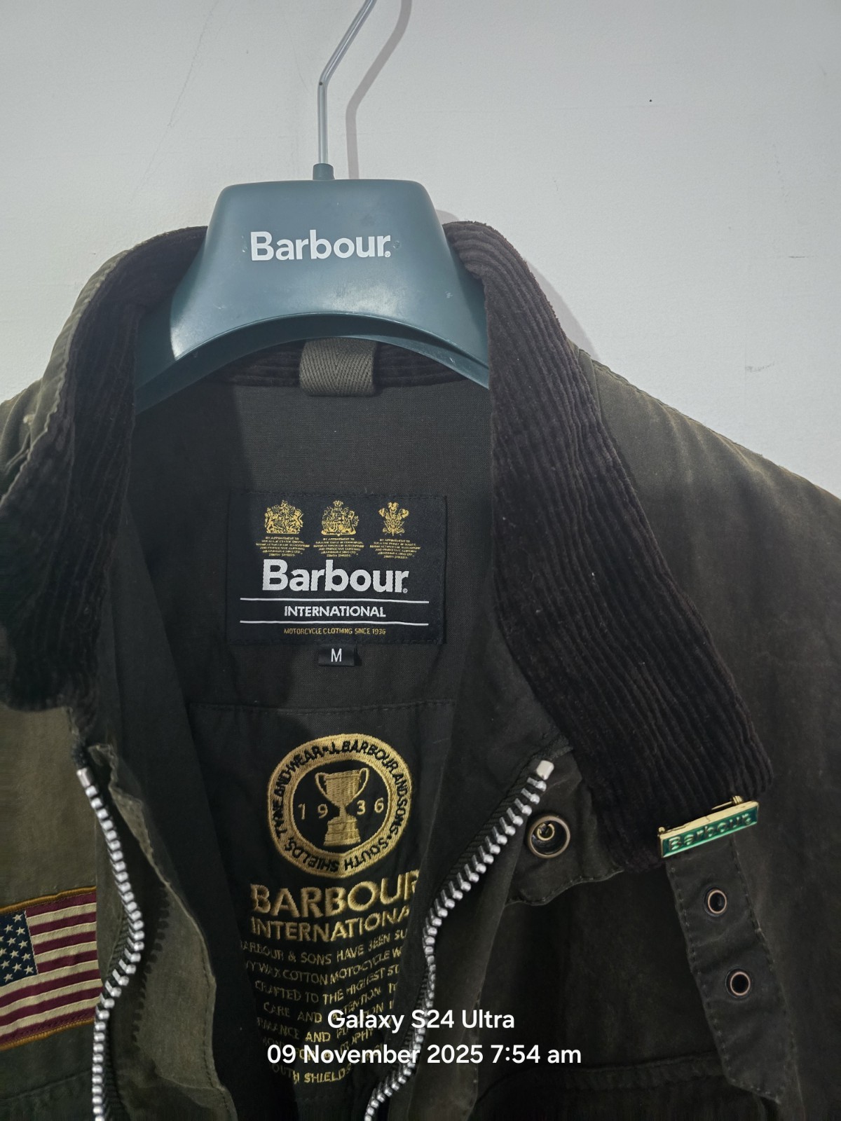 Rare Barbour International Distressed Wax Mens Jackets Size M image 5