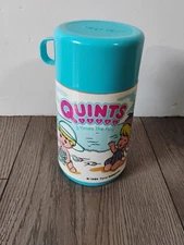 Vintage 1989 Quints Thermos by Aladdin Tyco Industries Quints Dolls Blue Lid 