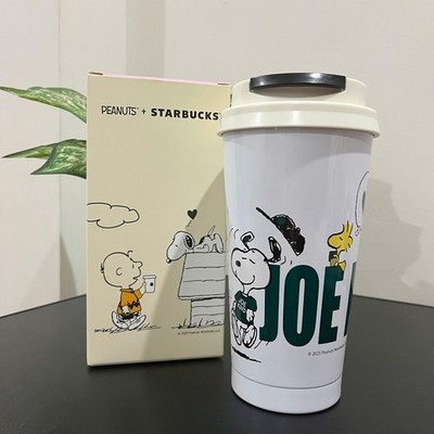Peanuts Snoopy Starbucks 16oz Stainless Steel Insulated Straight Coffee Mug Cup