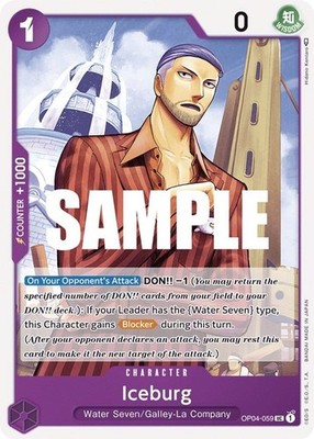 One Piece Iceburg (OP04-059/202) OP04 Kingdoms of Intrigue LP