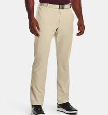 UA Under Armour Men's Tapered Golf Pants - Light Brown Khaki - Sz 36W 30L - NEW