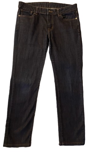 Uniqlo Dark Wash Denim Jeans, Low Rise Skinny, 28x32, Size 6 - 第 1/7 張圖片