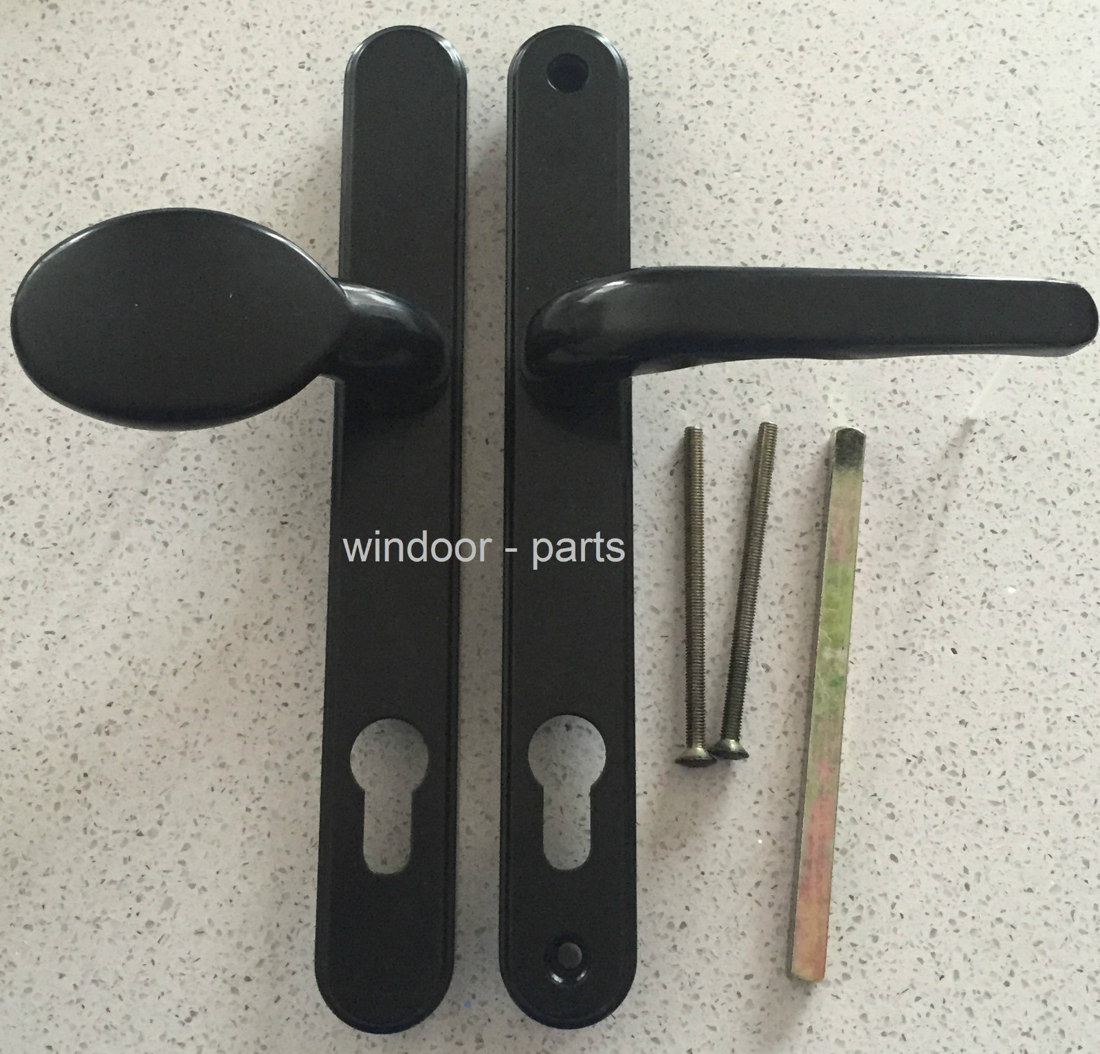 UPVC LEVER PAD UPVC DOOR HANDLE PZ92 BLACK eBay