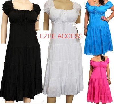 plus size cotton sun dresses