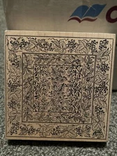 Magenta Brand Large Wood Rubber Stamp Floral Nature Wildflowers Un Used