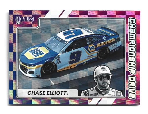 2022 Panini Donruss NASCAR Championship Drive Checkers #CD2 Chase Elliott racing