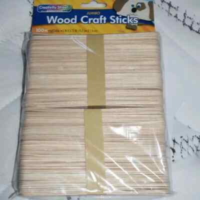 Creativity Street Jumbo Wood Craft Sticks Pack of 100 Pieces