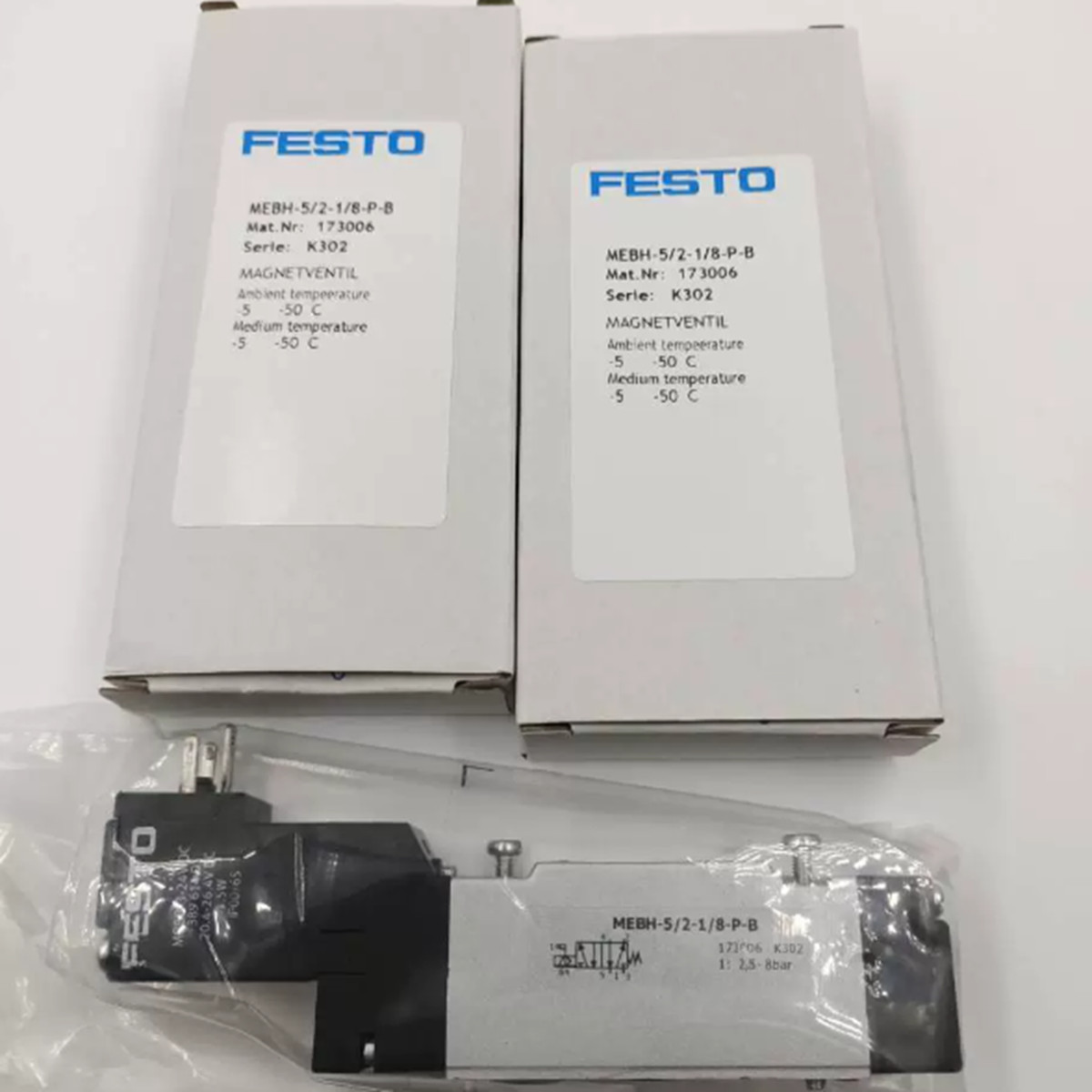 NEW FESTO MEBH-5-2-1-8-P-B 173006 Solenoid Valve