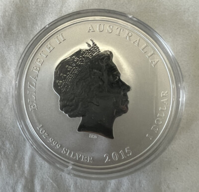 1 oz .999 SILVER 2015 QUEEN ELIZABETH II AUSTRALIA 1 DOLLAR