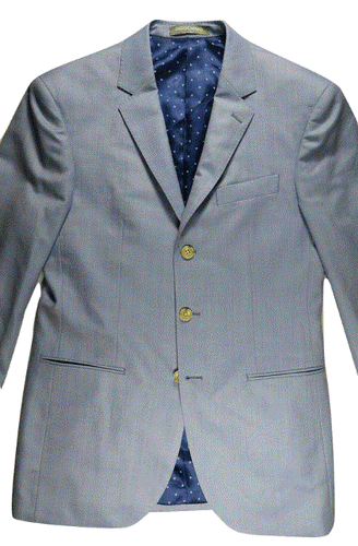 INDOCHINO Mens Suit Jacket Blazer Sport coat 36 L Blue Wool Sartorial Office NEW - Picture 1 of 7