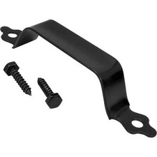 Black 6" Decorative Pressed Steel Gate Handle