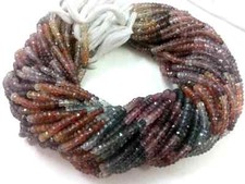 Natural Multi Spinel Rondelle Faceted 3-4mm Multi Spinel Beads 13"inch 1 Strand