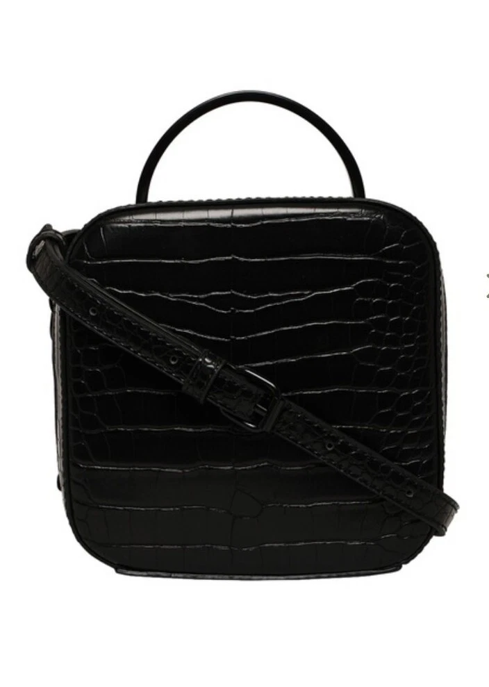 Structured black crossbody clearance bag