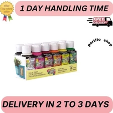 2 Oz. 12-Color Acrylic Craft Paint Set