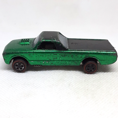 Hot Wheels Redline Custom Fleetside 1968 Green Made In United
