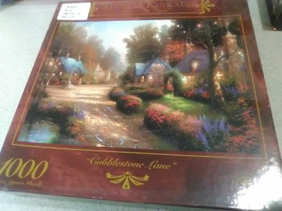 Jigsaw Puzzle 1000 Piece Thomas Kinkade Cobblestone Lane | eBay