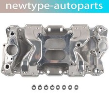 Sbc Chevy 350 400 Intake Manifold Dual Plane Polished Aluminum 1956-1986