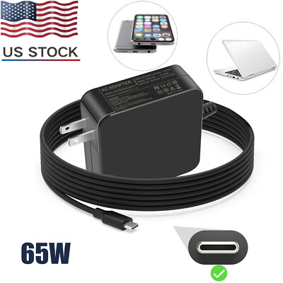 For Dell LA65NM190 AC Adapter Laptop Charger HA65NM190 65W USB Type C DA65NM190