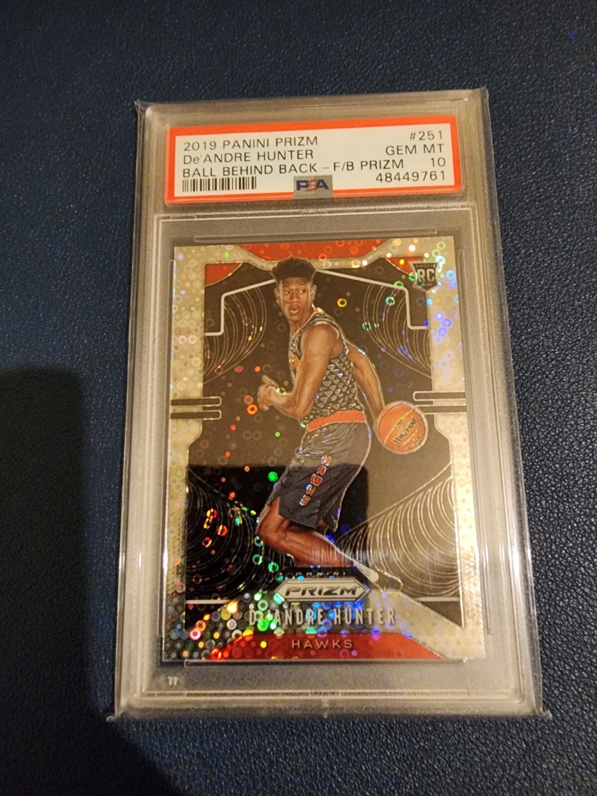2019 Panini Prizm #251 RC De'Andre Hunter Fast Break Prizm PSA 10