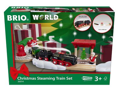 BRIO World 36014 Christmas Steaming Train Set 27 Piece Interactive Toy Set