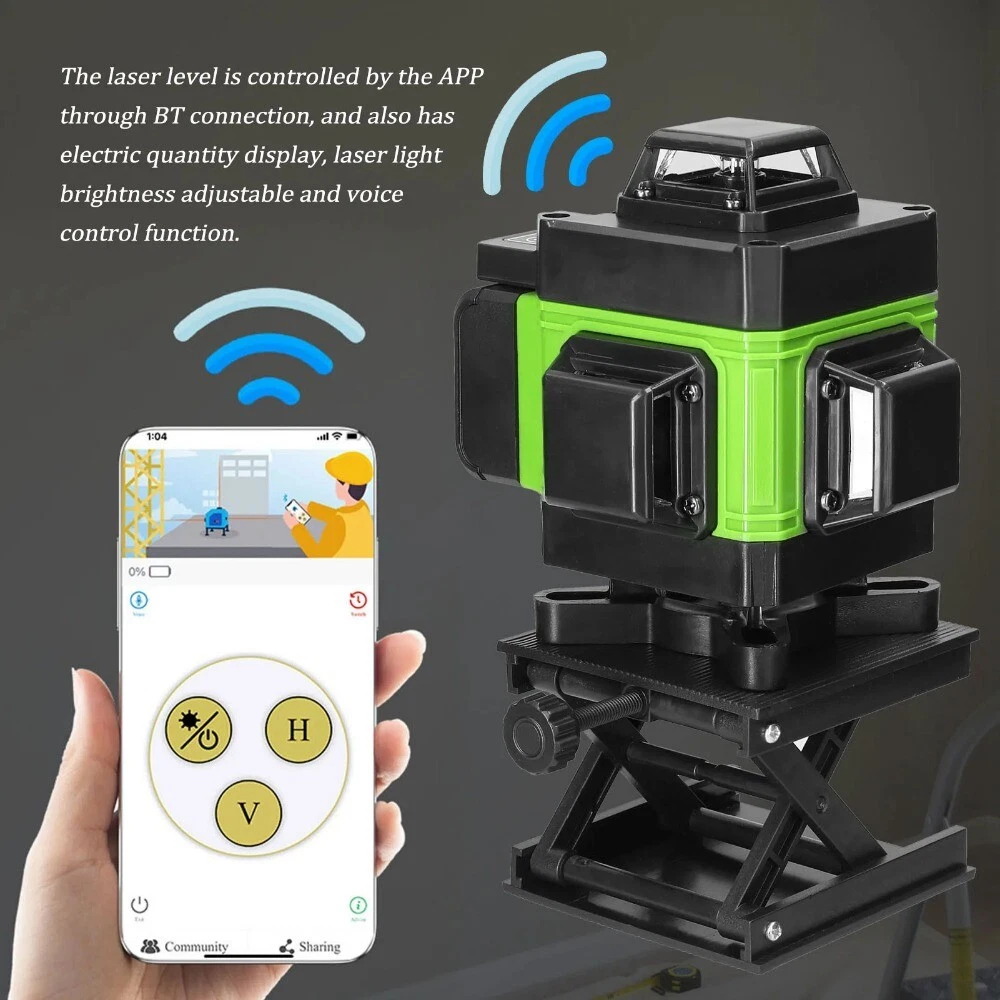 Rechargeable Laser Level with Vertical Cross Lines and Lithium Battery