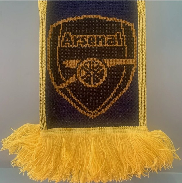 adidas Arsenal Knit Soccer Scarf Blue 