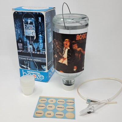 Vintage Hospital Booze Personalized Decanter Cutomized AC/DC Gag Gift ...
