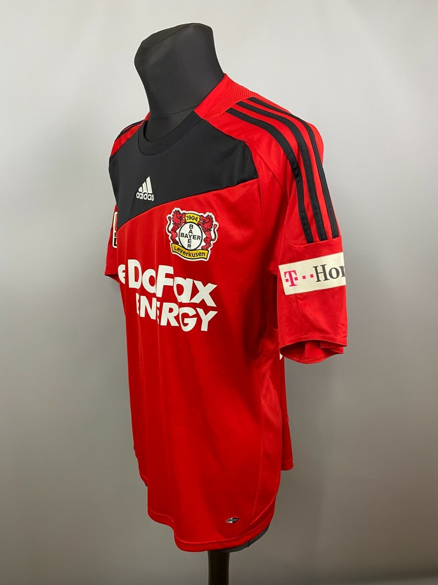 【珍品】adidas Bayer Leverkusen サッカーシャツ L BAYERN LEVERKUSEN 2008-10 HOME SHIRT ADIDAS PLAYER ISSUE