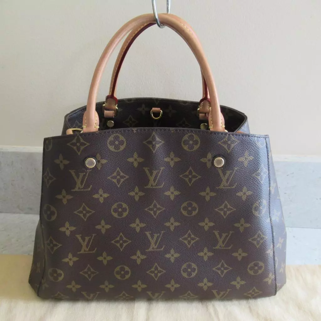 Louis Vuitton Montaigne GM Monogram Canvas Shoulder Bag Brown