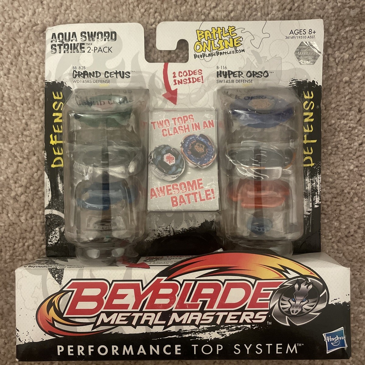 Beyblade Metal Masters Aqua Sword Strike Grand Cetus Hyper Orso