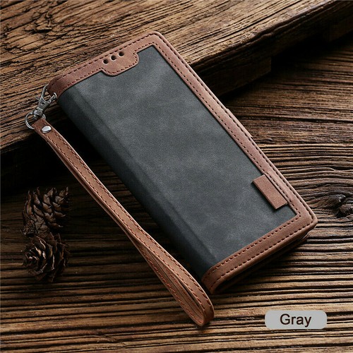 Leather Flip Magnetic Card Wallet Stand Case For iPhone 15 14 12 11 XR 13 7 8 SE - Picture 50 of 53