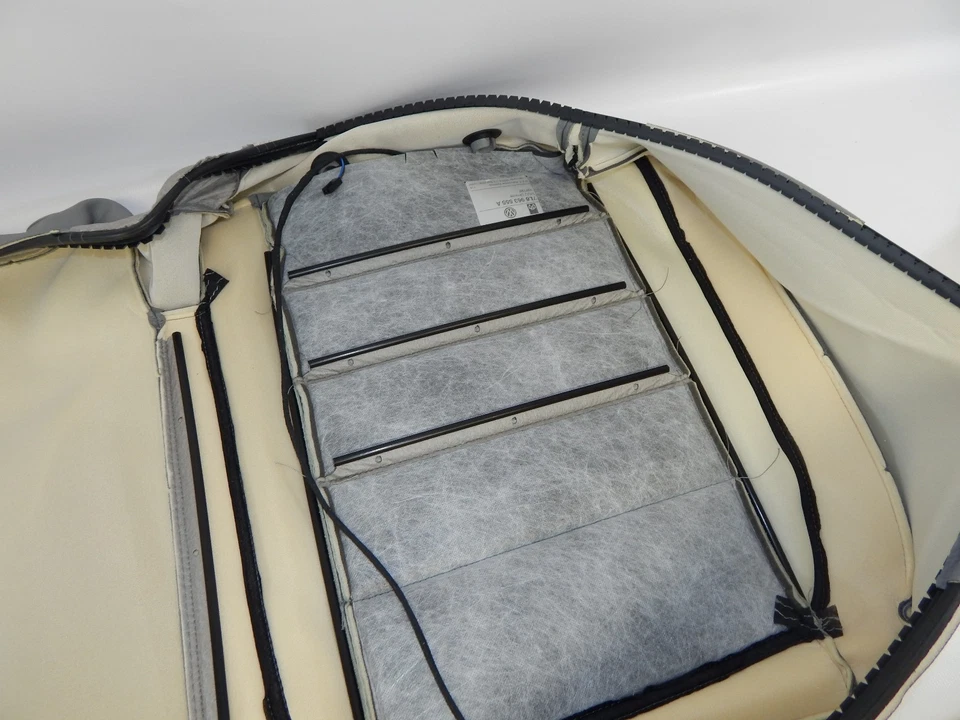 Nuevo OEM 2003-2007 Volkswagen Touareg Asiento Trasero Cojín Cubierta Gris Cuero Foto 3 de 4