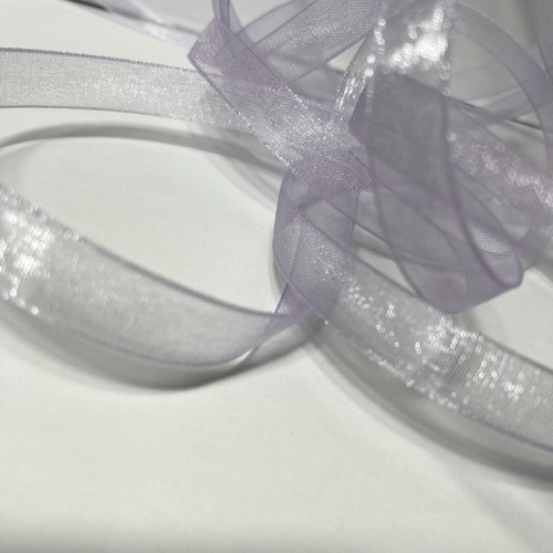 Sheer Organza Ribbon Light Purple 3/8" x 60' Nicole & Co. Nylon (1) Roll - Picture 6 of 12
