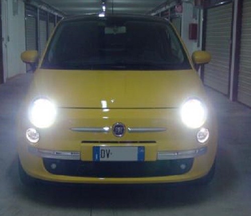 KIT LAMPADE H7 LED SPECIFICO FIAT 500 ANABBAGLIANTI + ADATTATORI FANALI FARI - Foto 1 di 8