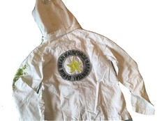 AIRFORCE 140 10 anni TOP giacca estiva giubbino estivo bianco BIKER STYLE biker jacket