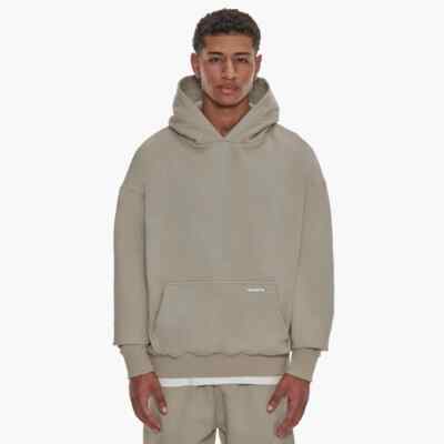 Bazix Republiq Herren Hoodie Super Heavy Blank Overzized Stone Blank einfarbig