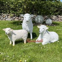Schaf SchäFchen Figur Statue Gartenfigur Garten Schafherde Herde Figuren Deko 3