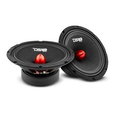 DS18 PRO-GM8.4B Car Speaker 8" Midrange Red Aluminum Bullet 580W Max 4 Ohm 2pack