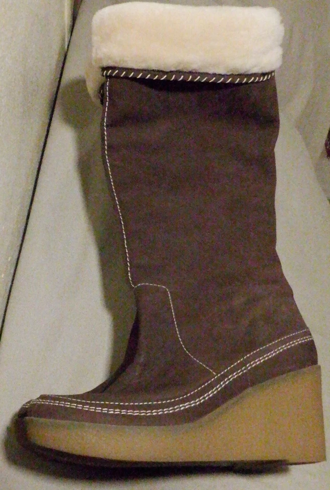 Botas hasta la rodilla Juicy Couture marrón cuña talla 7M Foto 4 de 4