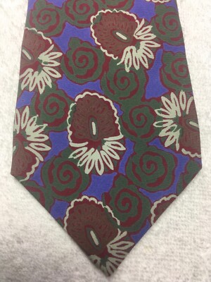COTE D'ARGENT MENS TIE GREEN RED BLUE BROWN 3.75 X 56 NWOT
