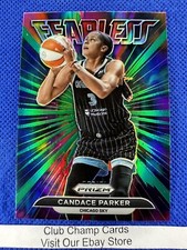 2022 #15 Candace Parker WNBA Panini Prizm Fearless Green Prizm Insert Sky