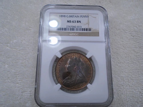 1898 Great Britain Penny KM790 NGC MS63 BN Queen Victoria Penny - NICE!