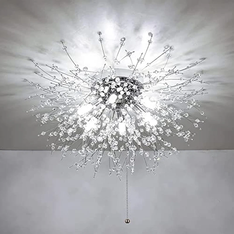 Flush mount led light on sale with pull chain