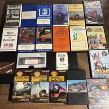 Vintage Lot of 21 TRAIN Diesel Engines Steam Locomotive RAILROAD VHS Tapes USED