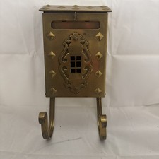 Vintage Bronze Mailbox Letter Slot Wall Hangi...