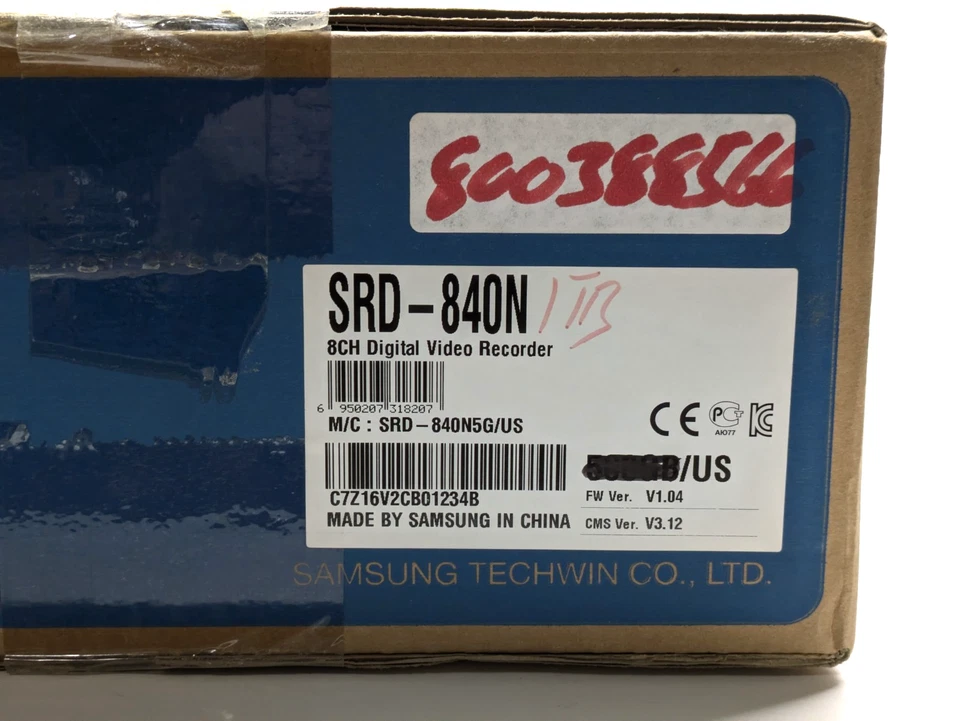 Samsung SRD-840N : 8-Channel DVR [ 1TB HDD ] CIF Real-Time H.264 CCTV Recorder - Image 3 of 4