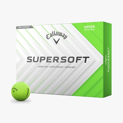 Callaway Supersoft 2025 Golfbälle 12 Stück Matt Grün