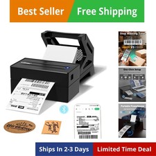 Bluetooth Thermal Shipping Label Printer, 4x6 Wireless Shipping Label Printer...