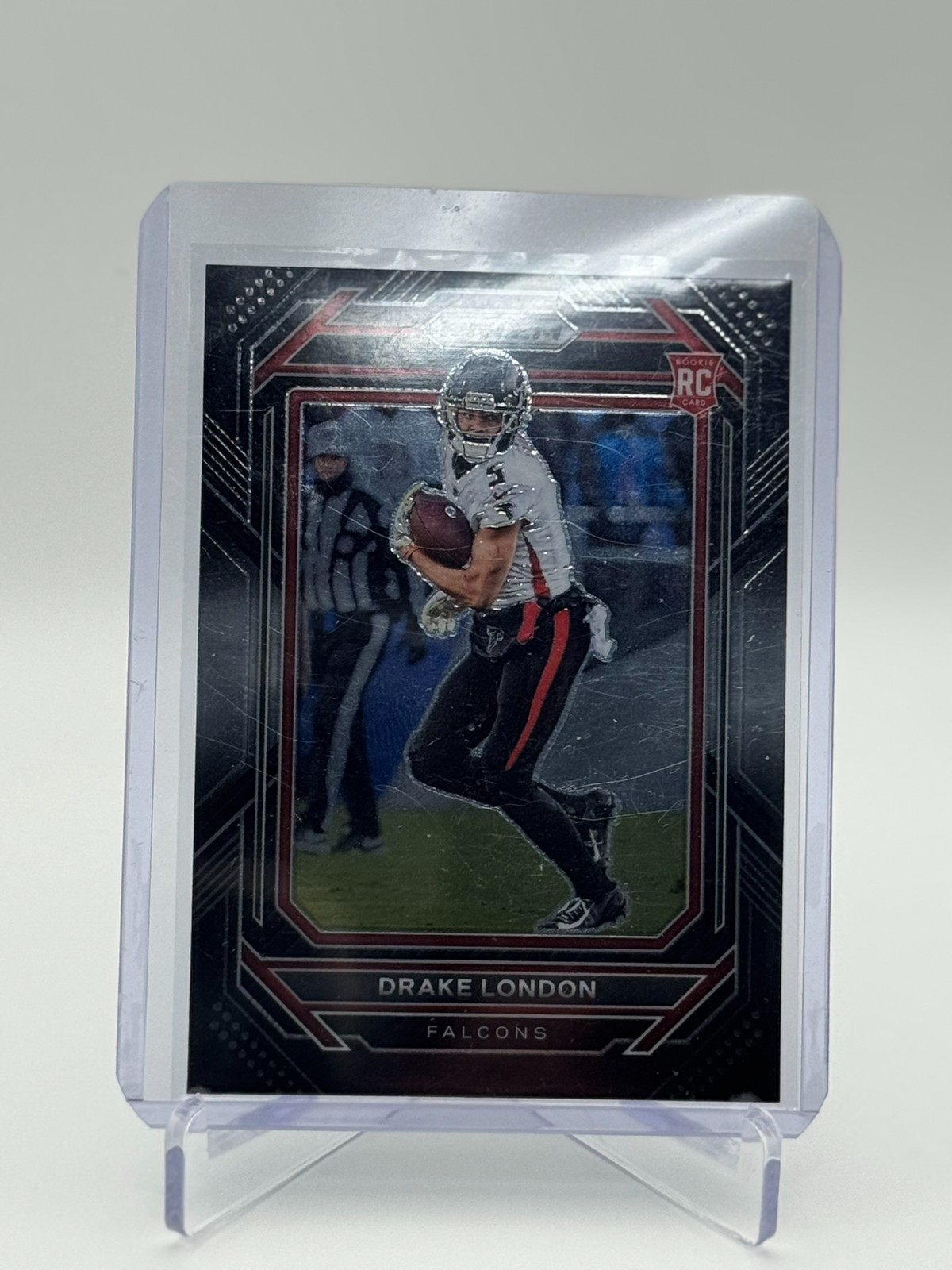 2022 Panini Chronicles - Prizm Black Silver Prizm Drake London #PB-11 (RC)